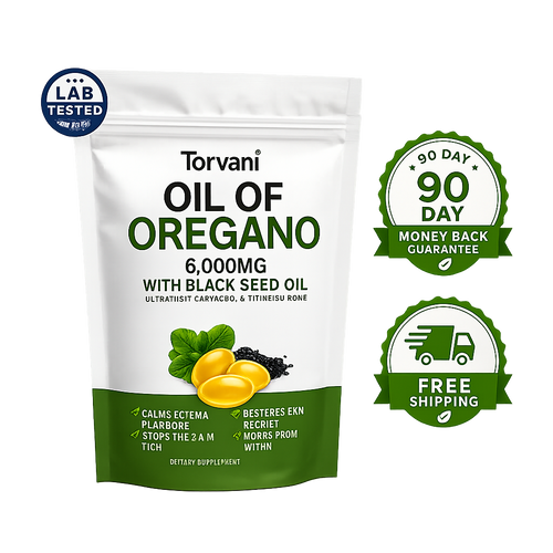 TORVANI OREGANO & BLACK SEED OIL - CALMS ECZEMA FROM THE INSIDE OUT