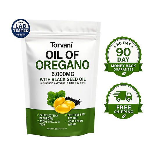TORVANI OREGANO & BLACK SEED OIL - CALMS ECZEMA FROM THE INSIDE OUT